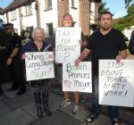 Salford Against Cuts Demo at Salford Mayor's House